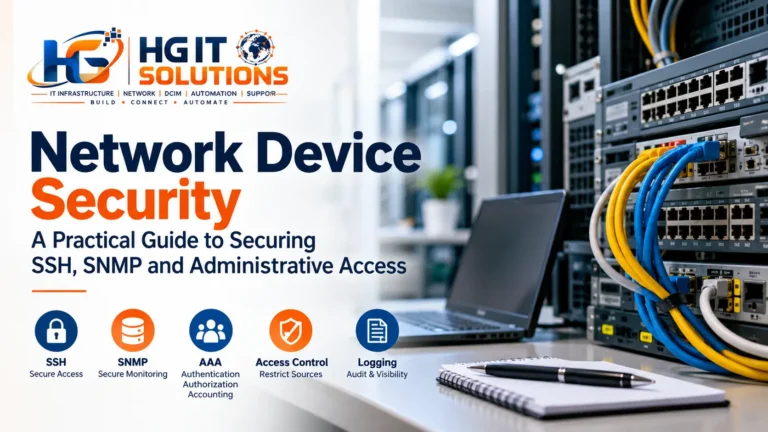 Network device security for SSH, SNMP and administrative access